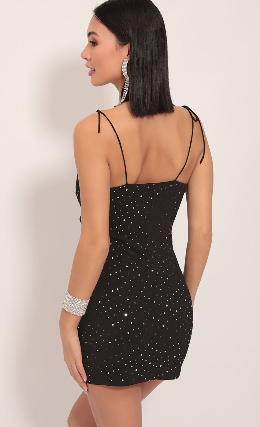 Picture Vertical Frill Dress in Twinkling Black. Source: https://media-img.lucyinthesky.com/data/Dec19_2/850xAUTO/781A1267.JPG