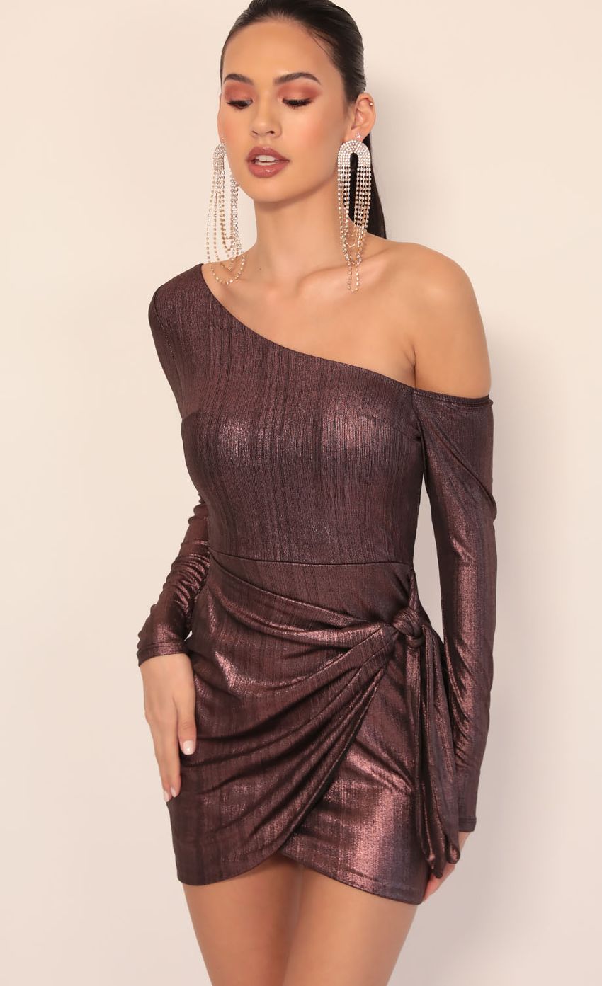 Picture Armani Shoulder Wrap Dress in Deep Mauve. Source: https://media-img.lucyinthesky.com/data/Dec19_2/850xAUTO/781A3387.JPG