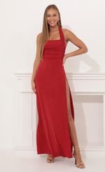 Picture Maxi Dress in Red Shimmer. Source: https://media-img.lucyinthesky.com/data/Dec21_2/150xAUTO/1V9A0039.JPG