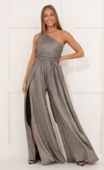 Picture One Shoulder Jumpsuit in Silver Shimmer. Source: https://media-img.lucyinthesky.com/data/Dec21_2/150xAUTO/1V9A5139.JPG