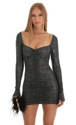 Picture Ruched Velvet Bodycon Dress in Black. Source: https://media-img.lucyinthesky.com/data/Dec22/150xAUTO/553b50a4-6eb1-4fd9-9585-478fa0765577.jpg