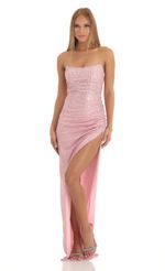 Picture Sequin Corset Maxi Dress in Pink. Source: https://media-img.lucyinthesky.com/data/Dec22/150xAUTO/7d911b61-b4b7-429a-bfd1-1383e9ef11e5.jpg