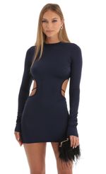 Picture Cutout Open Back Dress in Navy. Source: https://media-img.lucyinthesky.com/data/Dec22/150xAUTO/9cb0c705-95d0-4f18-a538-c7d84a9a3ab3.jpg