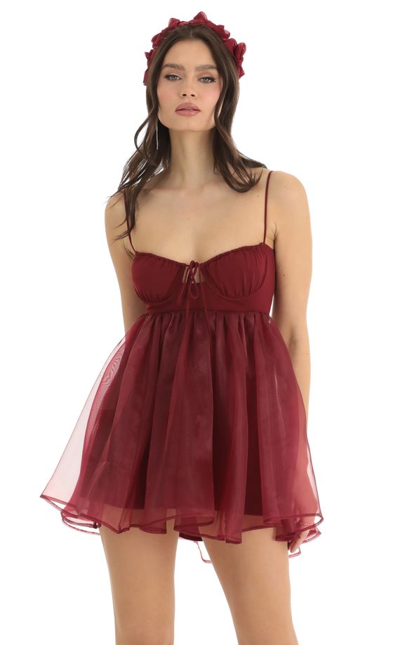 Baby Doll Dress in Red