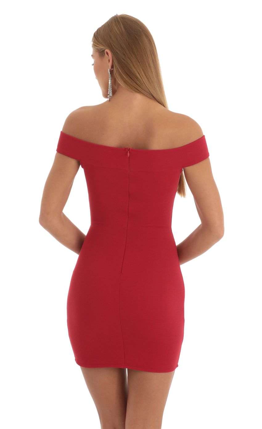 Picture Cutout Bodycon Dress in Red. Source: https://media-img.lucyinthesky.com/data/Dec22/850xAUTO/17564e81-f001-4a2f-b0d1-d0322b1ceac2.jpg