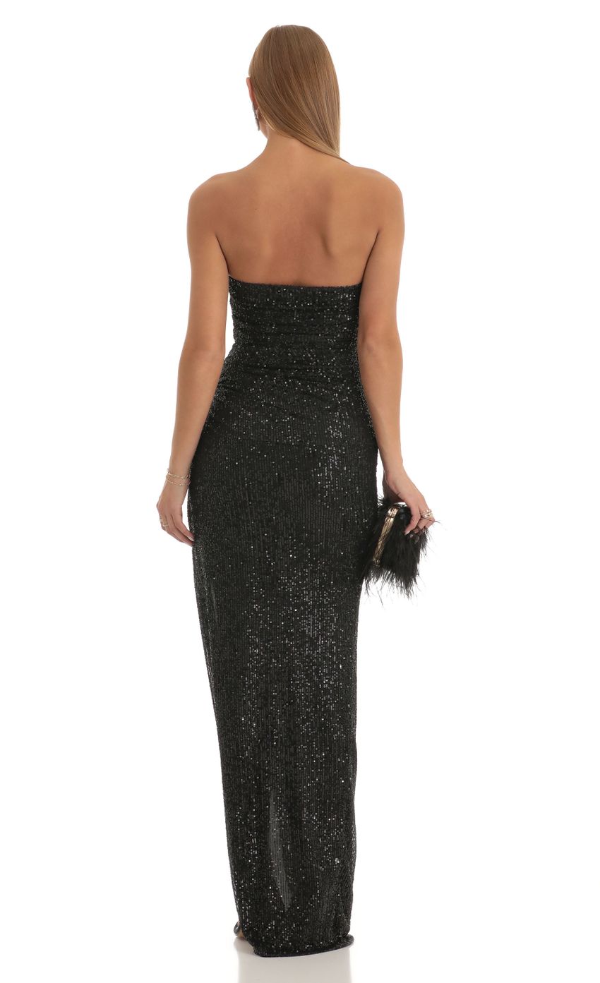 Picture Sequin Corset Maxi Dress in Black. Source: https://media-img.lucyinthesky.com/data/Dec22/850xAUTO/19c89aea-3a7b-4bc6-abc7-81774bd0f097.jpg