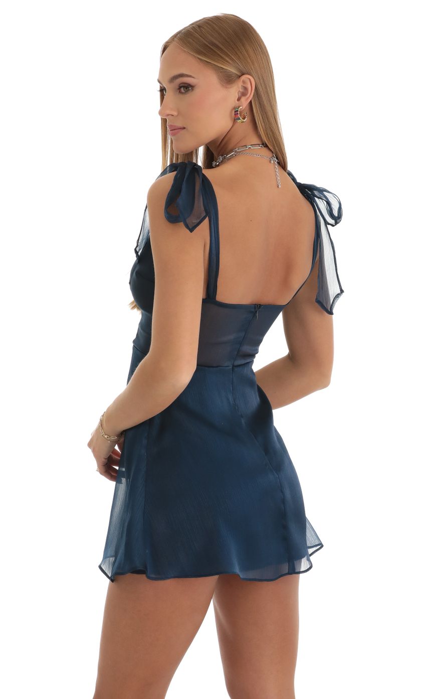 Picture Shiny A-Line Dress in Blue. Source: https://media-img.lucyinthesky.com/data/Dec22/850xAUTO/307e4701-0804-41a1-80b8-3b4e59176b79.jpg