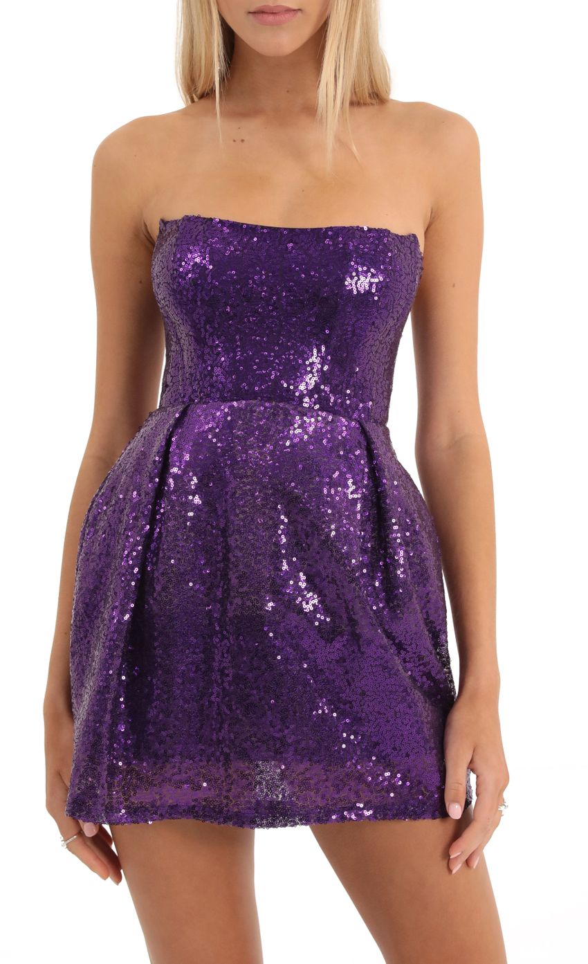Picture Sequin Corset Dress in Purple. Source: https://media-img.lucyinthesky.com/data/Dec22/850xAUTO/4b8747e7-4aba-4f4b-868b-fcafba217b58.jpg