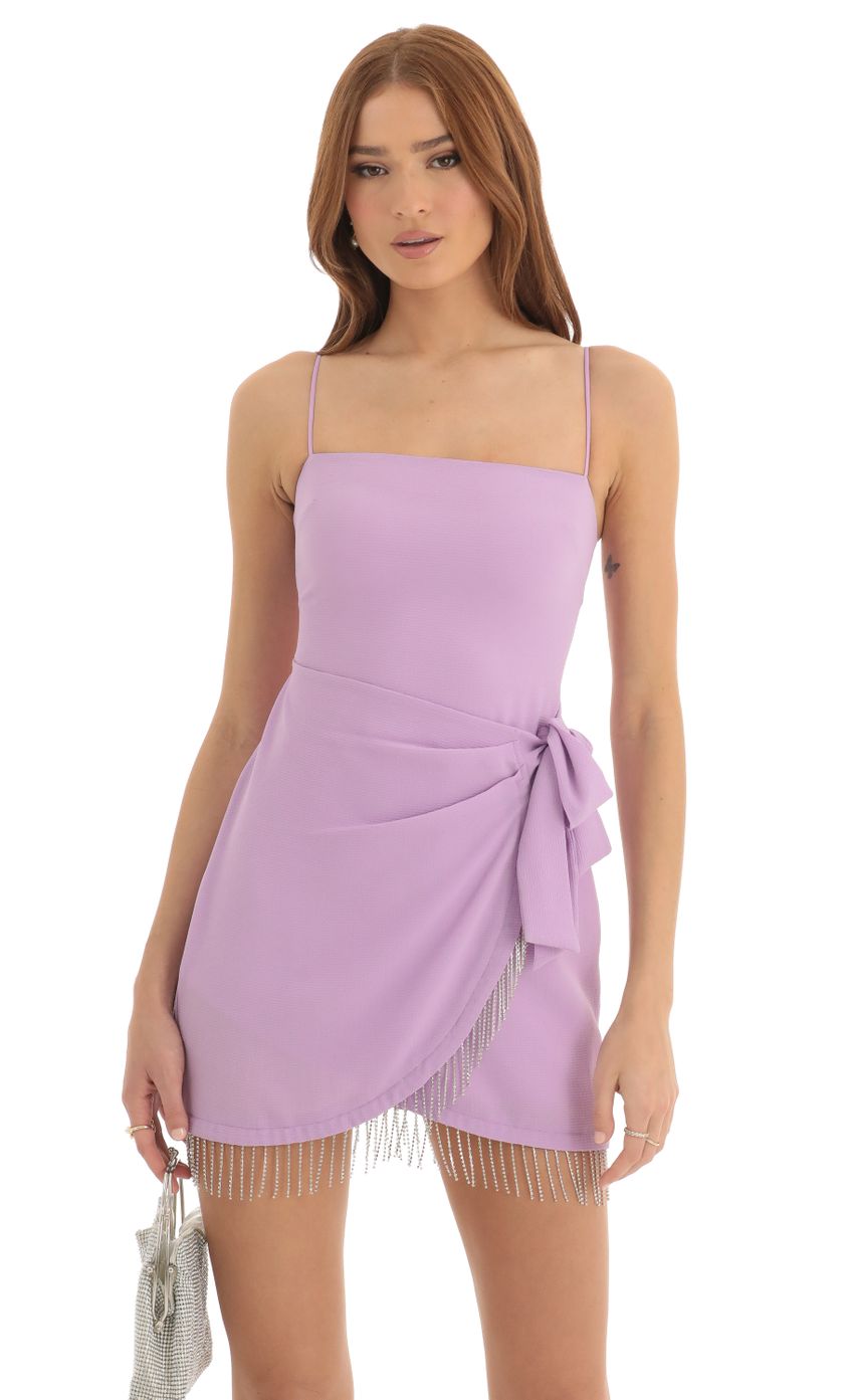 Picture Rhinestone Crepe Wrap Dress in Purple. Source: https://media-img.lucyinthesky.com/data/Dec22/850xAUTO/5f089d6c-db09-4c0c-a8ff-8e3691866481.jpg