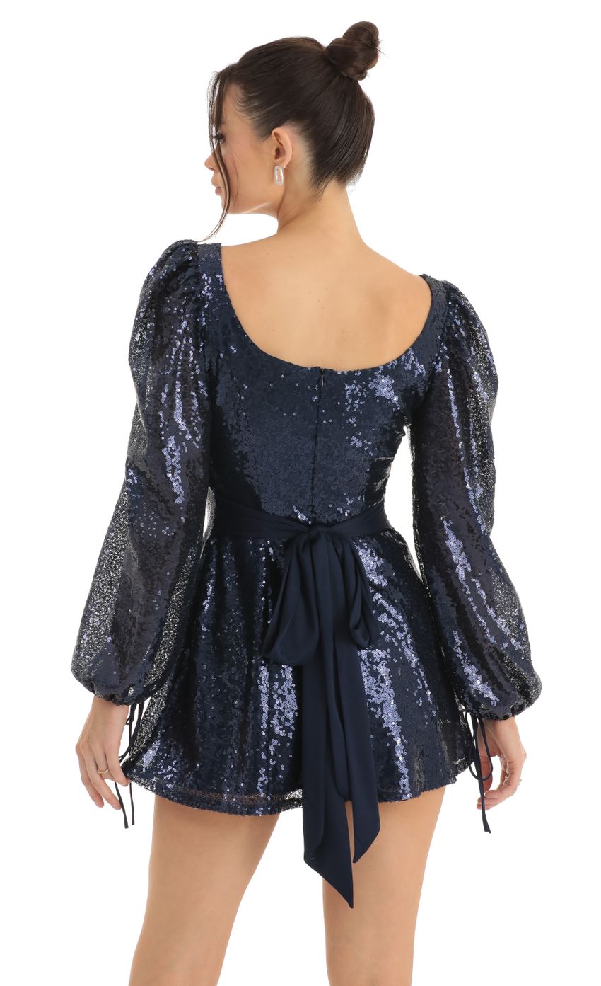 Picture Sequin A-Line Dress in Blue. Source: https://media-img.lucyinthesky.com/data/Dec22/850xAUTO/6c9ce9ac-b4a5-4a68-9068-db4c280862dd.jpg