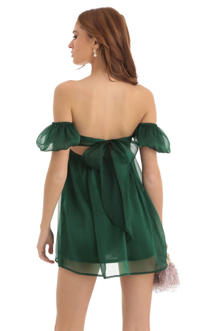 Picture Elexia Puff Sleeve Baby Doll Dress in Green. Source: https://media-img.lucyinthesky.com/data/Dec22/850xAUTO/77132014-dd05-4823-9be3-bc95ced8ae93.jpg