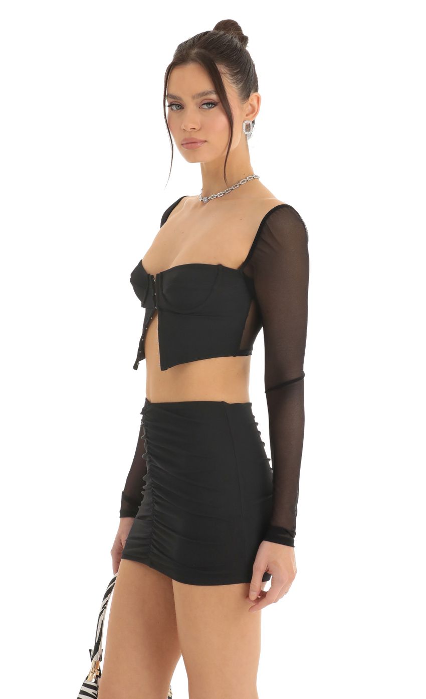 Picture Mesh Two Piece Skirt Set in Black. Source: https://media-img.lucyinthesky.com/data/Dec22/850xAUTO/78746665-1575-4c2c-bde3-23b229105273.jpg