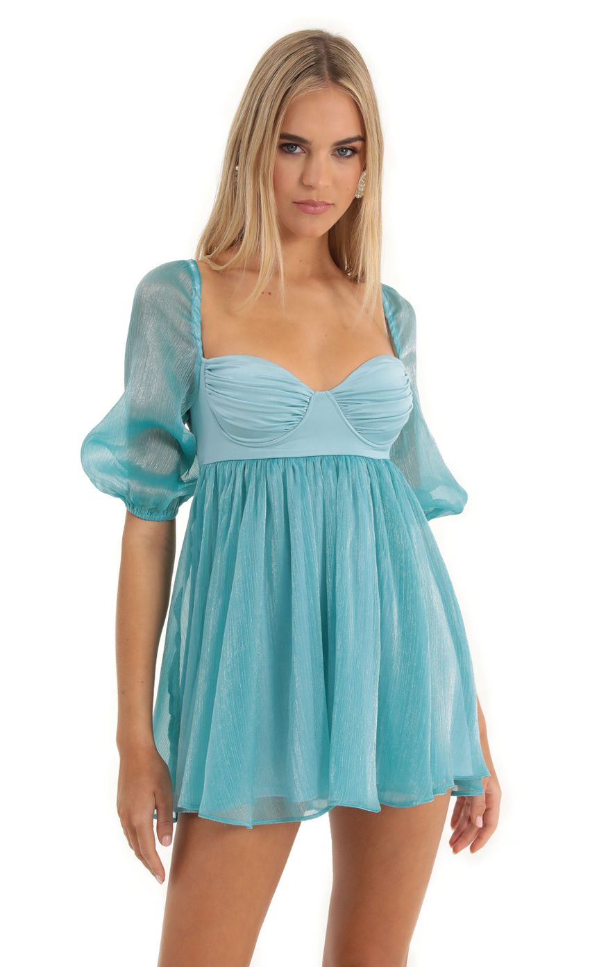 Picture Organza Baby Doll Dress in Blue. Source: https://media-img.lucyinthesky.com/data/Dec22/850xAUTO/8b6f3487-a326-4f4c-8044-e2fe6636648f.jpg
