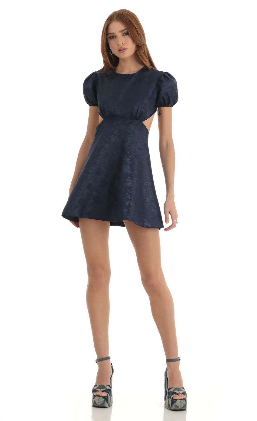 Picture Floral Jacquard Baby Doll Dress in Blue. Source: https://media-img.lucyinthesky.com/data/Dec22/850xAUTO/a9006ca4-eb7f-4cc4-82aa-ce12adee5c6d.jpg