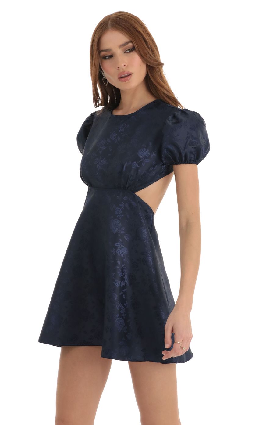 Picture Floral Jacquard Baby Doll Dress in Blue. Source: https://media-img.lucyinthesky.com/data/Dec22/850xAUTO/f832eab4-016b-4440-825b-8e780b8d0a61.jpg