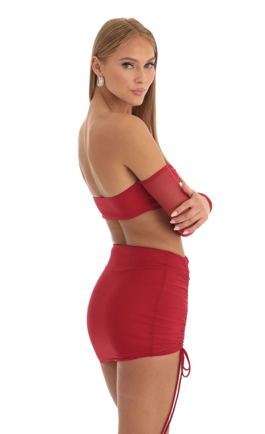Picture Mesh Two Piece Skirt Set in Red. Source: https://media-img.lucyinthesky.com/data/Dec22/850xAUTO/fa8b9739-69b1-4709-b1de-6e2c6a2f4fc6.jpg