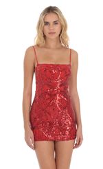 Picture Sequin Dress in Valentine Red. Source: https://media-img.lucyinthesky.com/data/Dec23/150xAUTO/ec0fdc43-7aca-48cf-98c6-c6bb958884ad.jpg