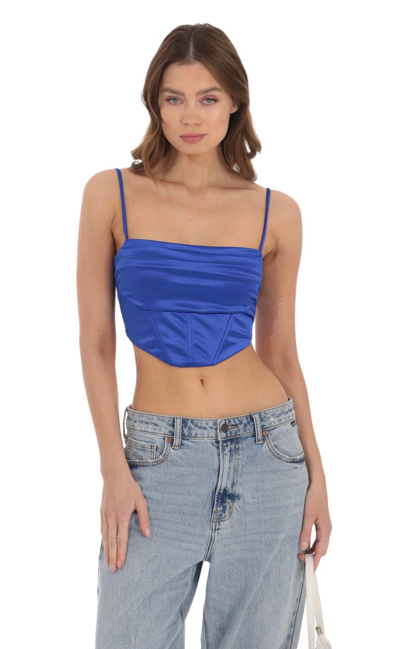royal blue bustier top