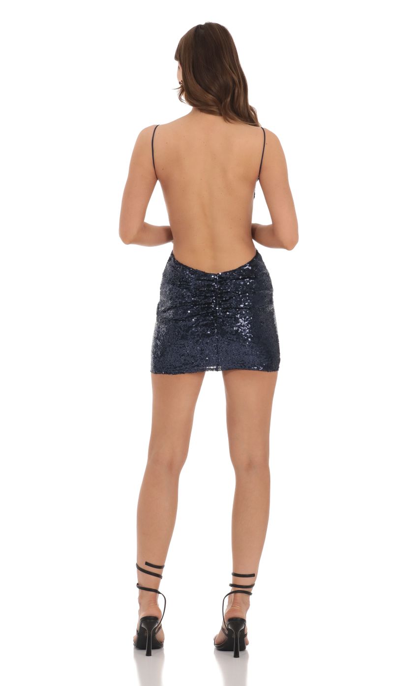 Picture Sequin Open Back Bodycon Dress in Navy. Source: https://media-img.lucyinthesky.com/data/Dec23/850xAUTO/06b08304-3910-4cfc-8405-3ef86d79255e.jpg