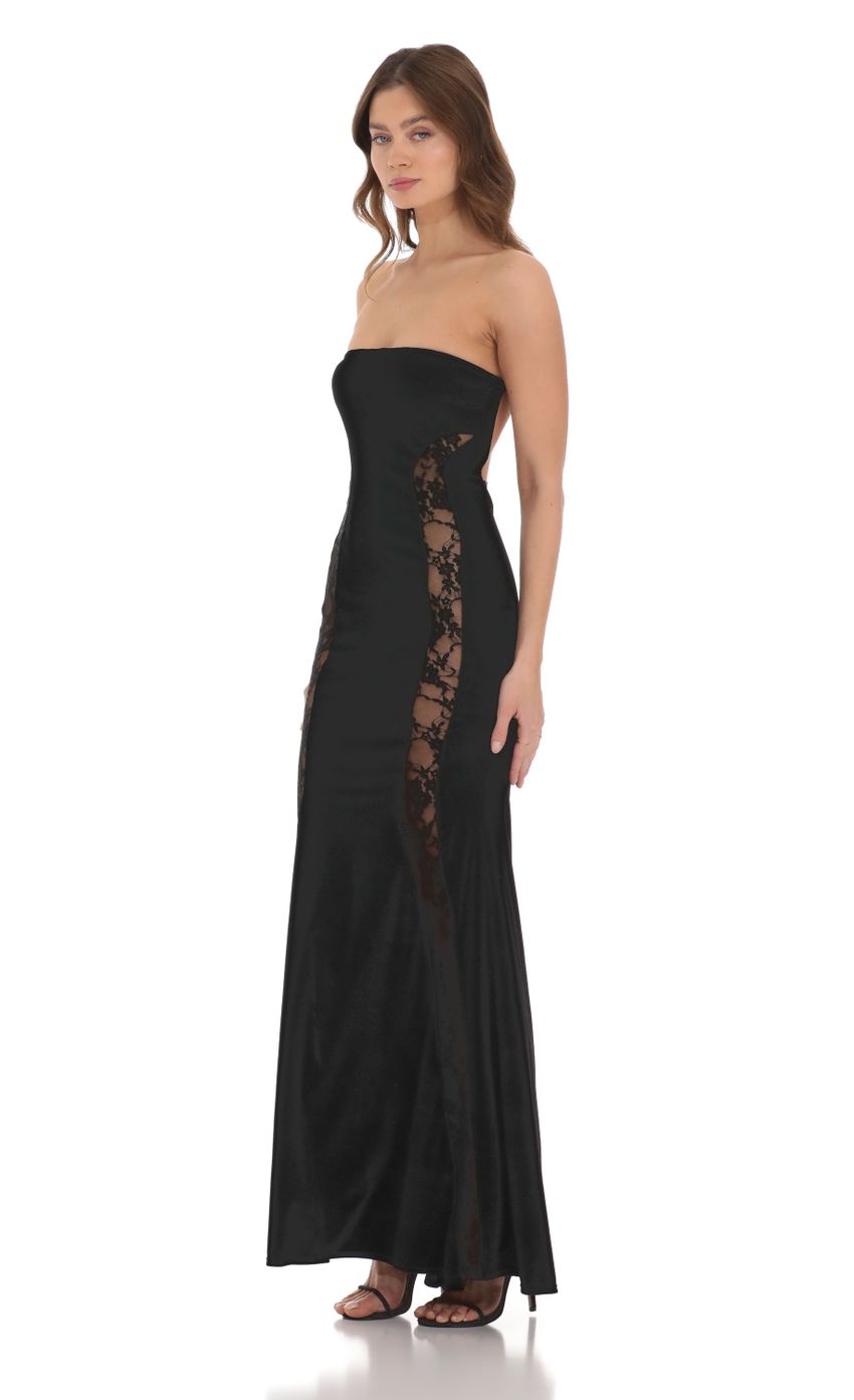 Picture Lace Cutout Velvet Maxi Dress in Black. Source: https://media-img.lucyinthesky.com/data/Dec23/850xAUTO/549484b3-acd9-4baa-9ee5-d2ee1d60b595.jpg