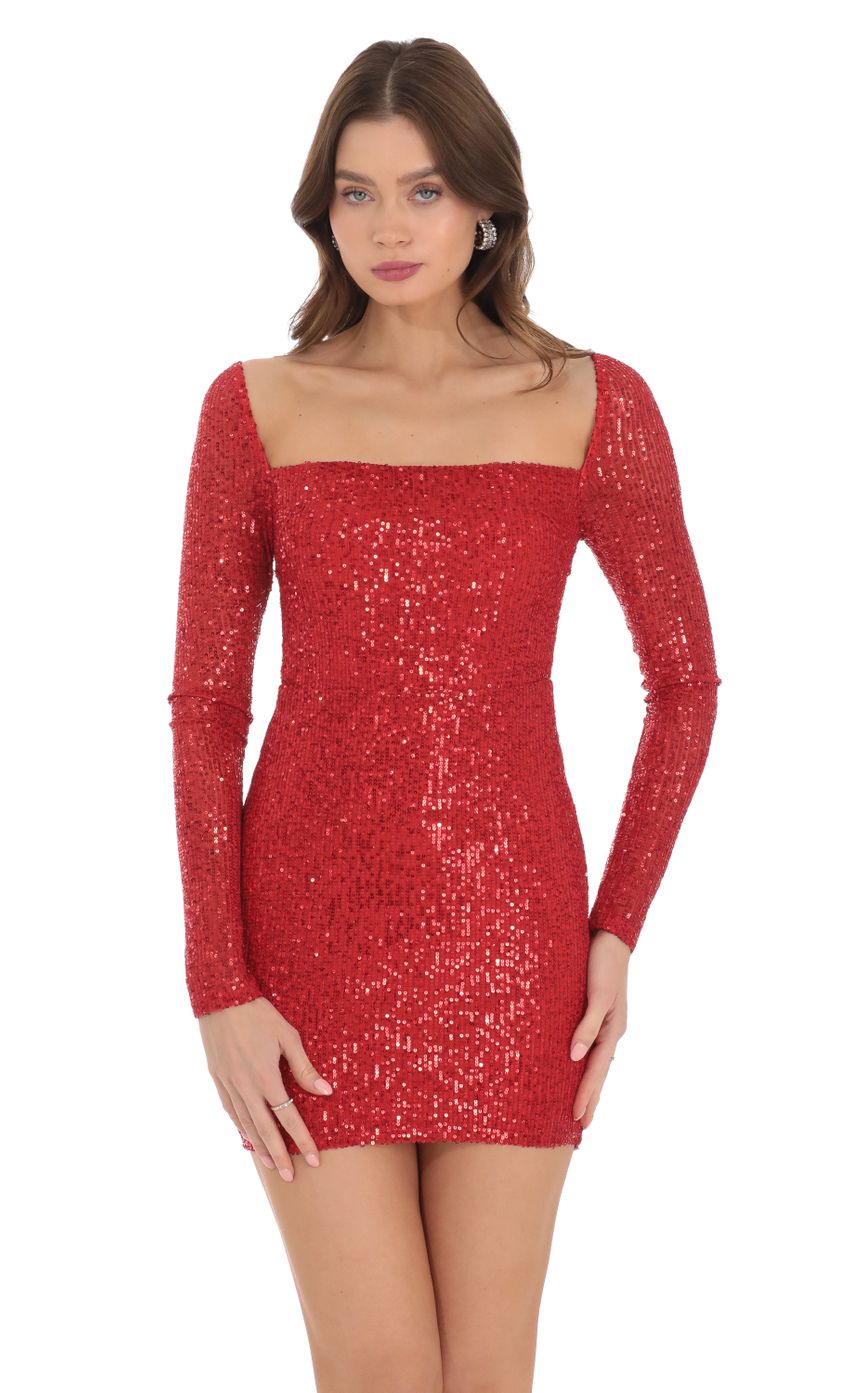 Picture Sequin Long Sleeve Open Back Bodycon Dress in Red. Source: https://media-img.lucyinthesky.com/data/Dec23/850xAUTO/808bcfdb-0d6c-4455-8dec-5f17c6630daa.jpg