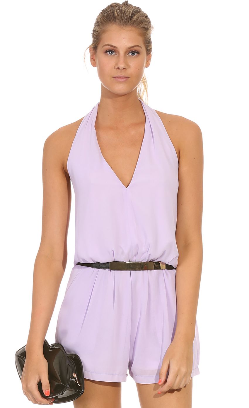 Picture KEEP YOU CLOSE PLAYSUIT IN LILAC. Source: https://media-img.lucyinthesky.com/data/Feb14_2/850xAUTO/0Y5A5782.JPG