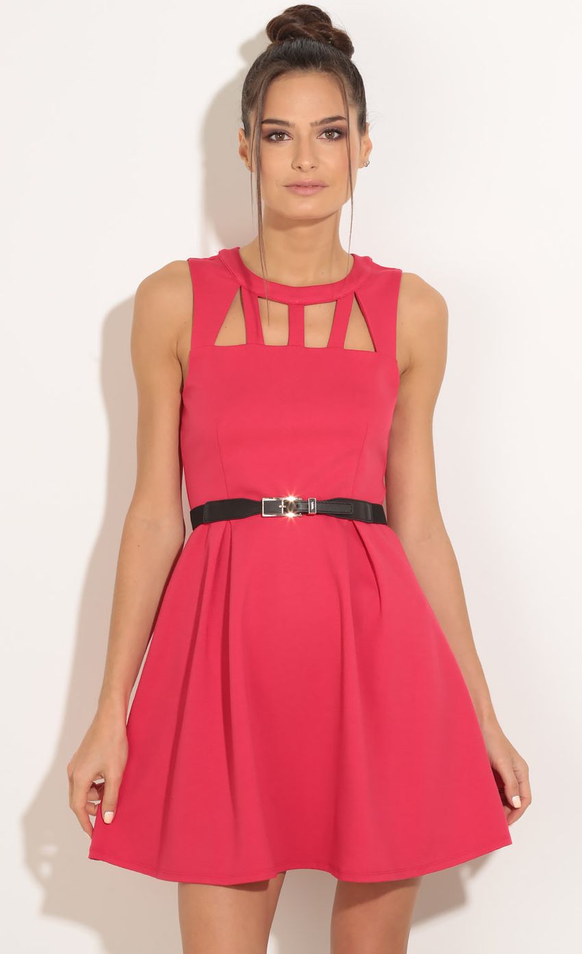 Picture Cut-Out Collar Dress In Rose. Source: https://media-img.lucyinthesky.com/data/Feb16_1/850xAUTO/0Y5A0917.JPG