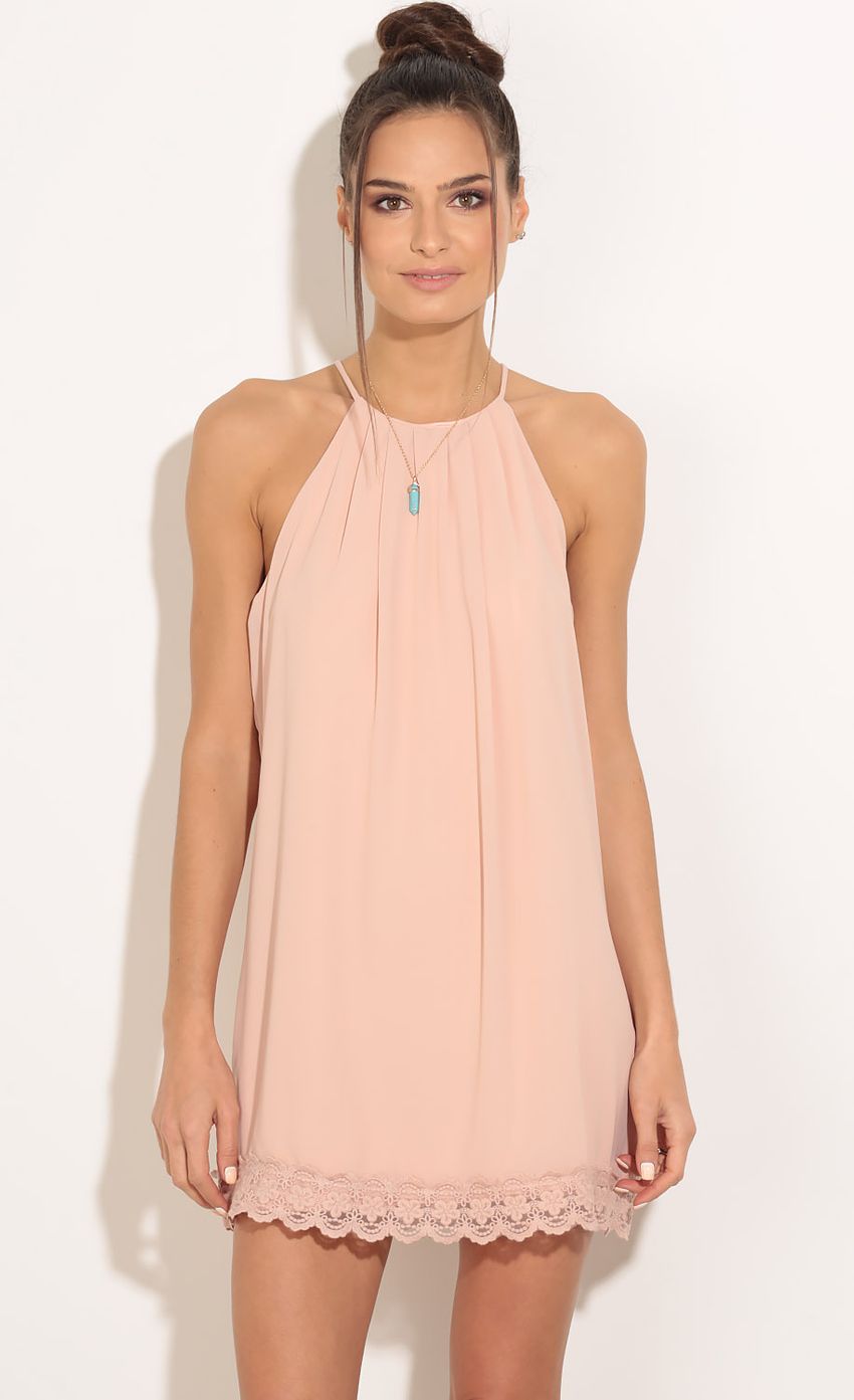 Picture Halter Crochet Trim Dress In Dusty Pink. Source: https://media-img.lucyinthesky.com/data/Feb16_1/850xAUTO/0Y5A1058.JPG