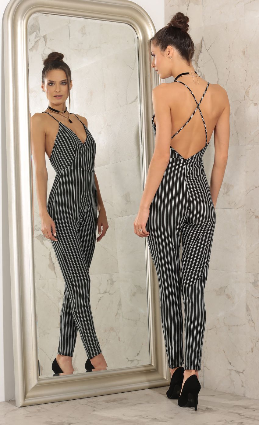 Picture Open-Back Stripe Jumpsuit In Black. Source: https://media-img.lucyinthesky.com/data/Feb16_1/850xAUTO/0Y5A1506.JPG