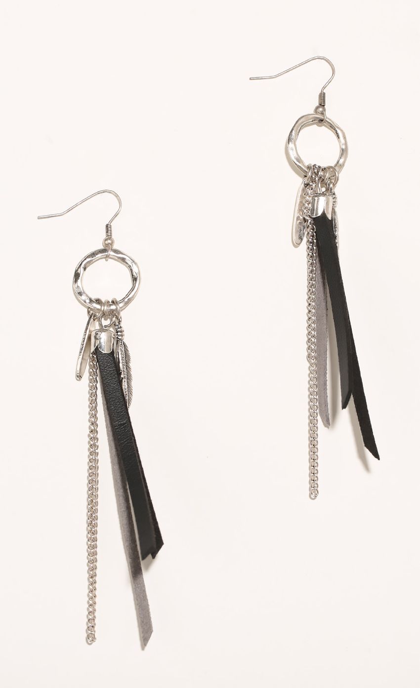 Picture Leather And Tassel Drop Earrings In Silver. Source: https://media-img.lucyinthesky.com/data/Feb16_1/850xAUTO/0Y5A2993.JPG