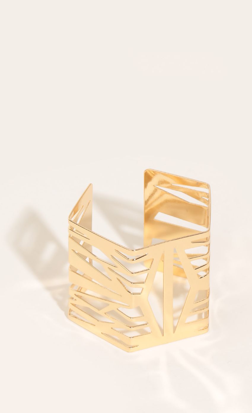 Picture Cut-Out Statement Cuff In Gold. Source: https://media-img.lucyinthesky.com/data/Feb16_1/850xAUTO/0Y5A3028.JPG