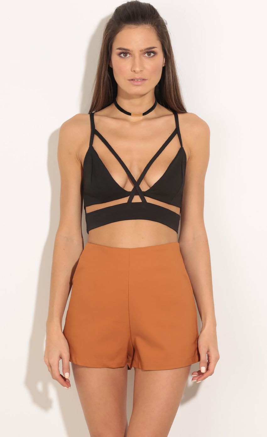 Picture Plunge Cut-Out Crop Top In Black. Source: https://media-img.lucyinthesky.com/data/Feb16_1/850xAUTO/0Y5A6417.JPG