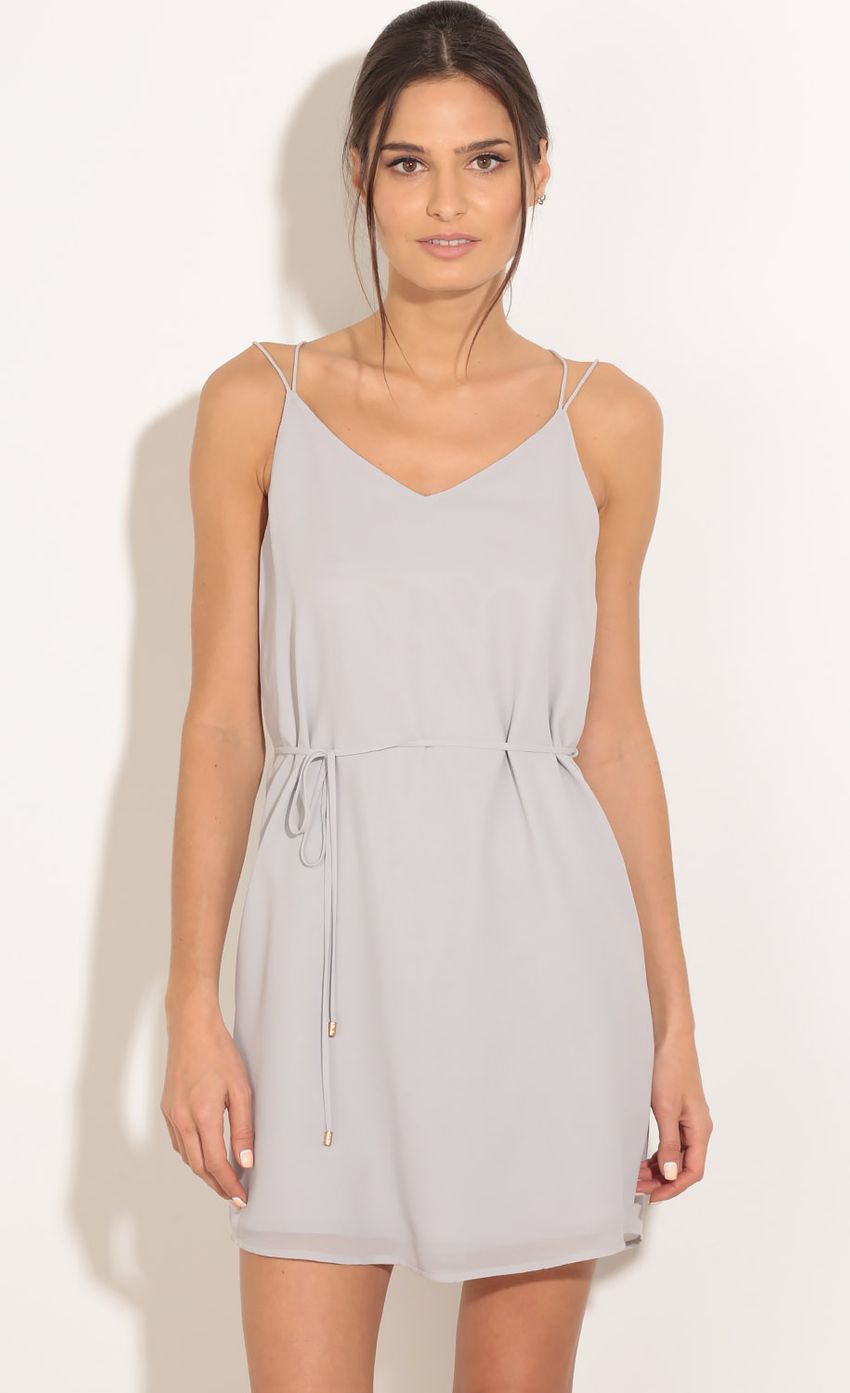 Picture Tassel Tie Shift Dress In Cool Grey. Source: https://media-img.lucyinthesky.com/data/Feb16_1/850xAUTO/0Y5A9500.JPG