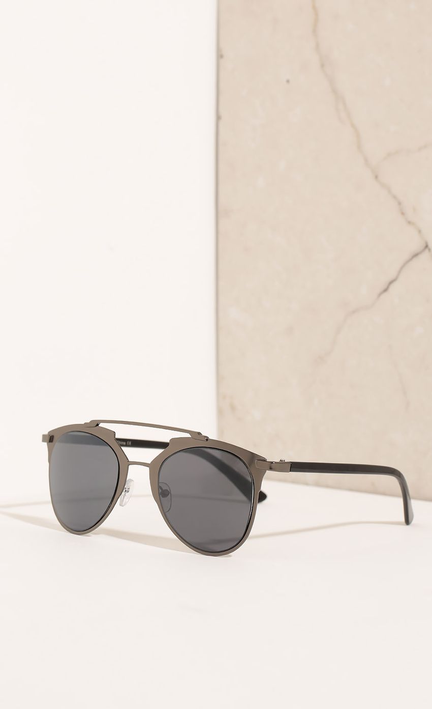 Product image for Agent Aviator Sunglasses In Steel Grey