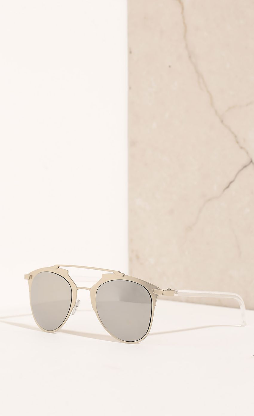 Picture Agent Aviator Sunglasses In Crystal Clear. Source: https://media-img.lucyinthesky.com/data/Feb16_1/850xAUTO/0Y5A9899.JPG