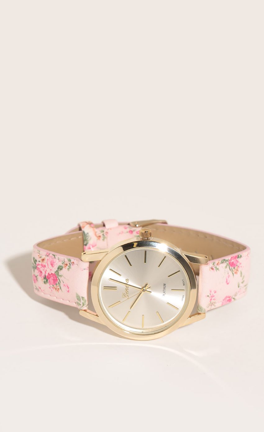 Picture Floral Print Analog Watch In Pink. Source: https://media-img.lucyinthesky.com/data/Feb16_1/850xAUTO/0Y5A9921.JPG