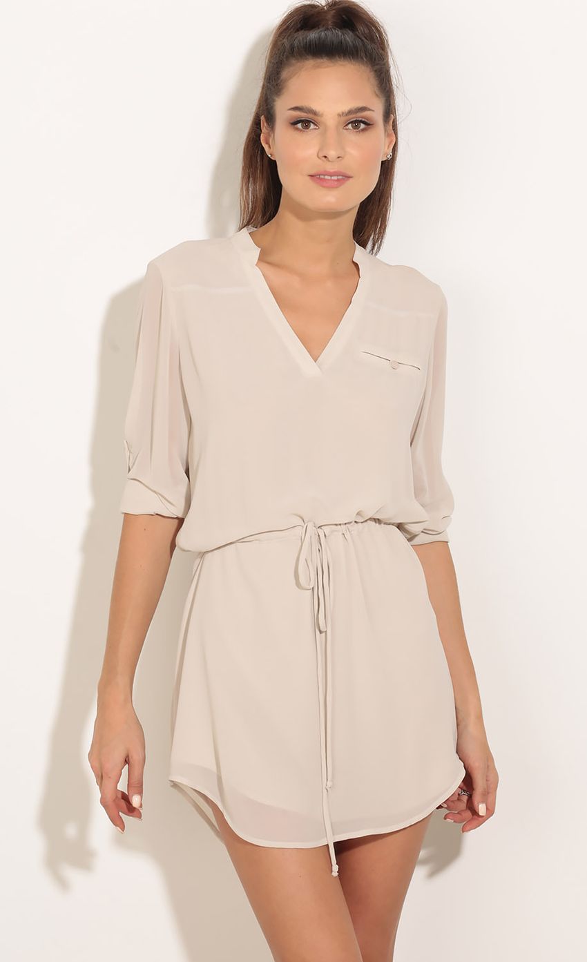 Picture Collared Shirt Day Dress In Oatmeal. Source: https://media-img.lucyinthesky.com/data/Feb16_2/850xAUTO/0Y5A1879.JPG
