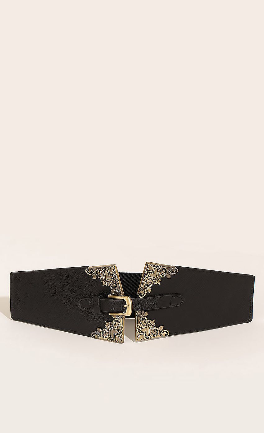 Picture Antique Inspired Statement Buckle Belt In Black. Source: https://media-img.lucyinthesky.com/data/Feb16_2/850xAUTO/0Y5A9374.JPG