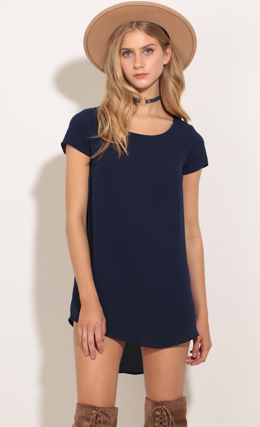 Picture Curved Hem Day Dress In Navy Blue. Source: https://media-img.lucyinthesky.com/data/Feb17_1/850xAUTO/0Y5A5652.JPG