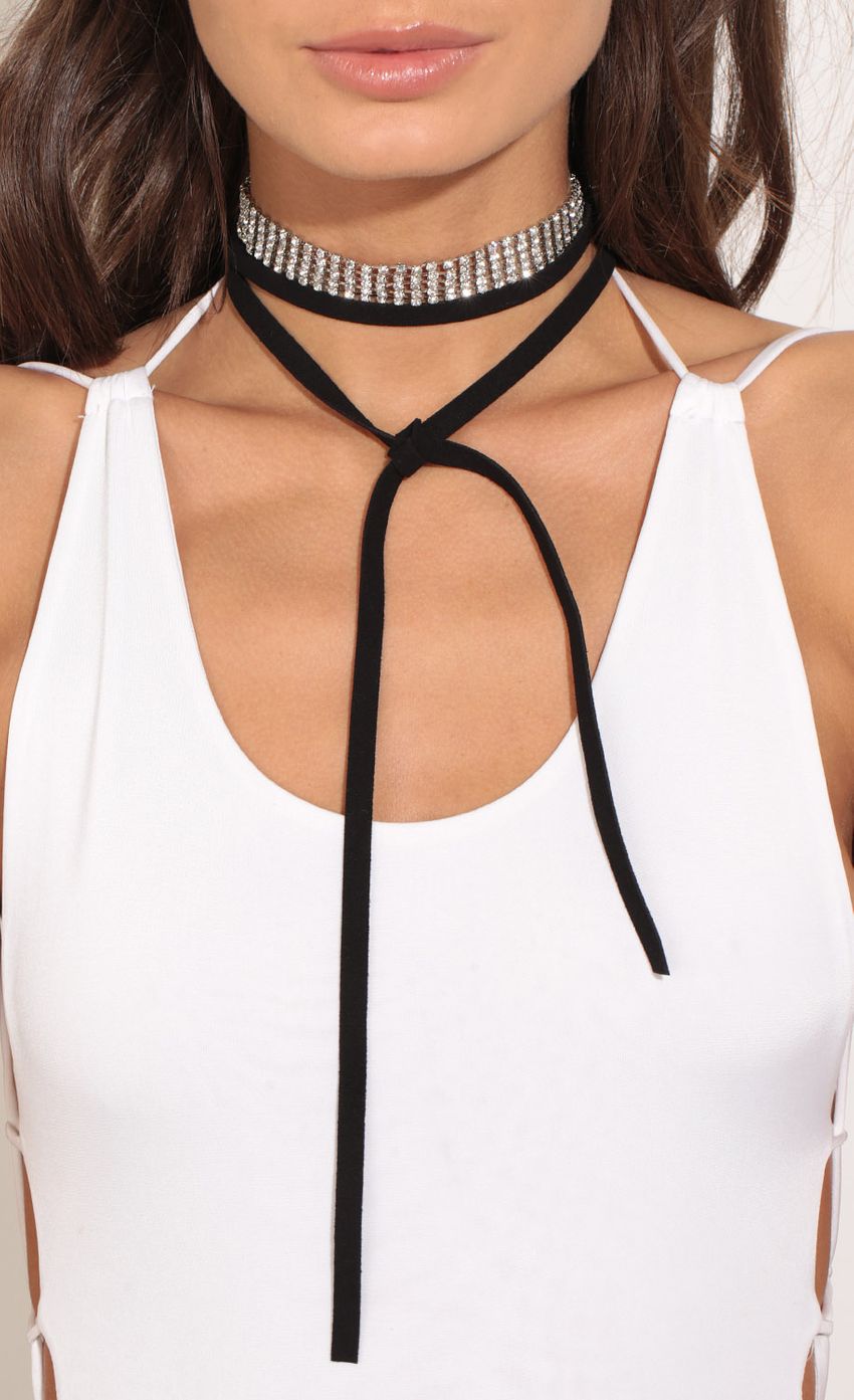 Picture Braided Crystal Tie-Up Choker in Silver. Source: https://media-img.lucyinthesky.com/data/Feb17_2/850xAUTO/0Y5A1207.JPG