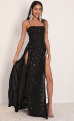 Picture of Satin Maxi Dress in Olive Green