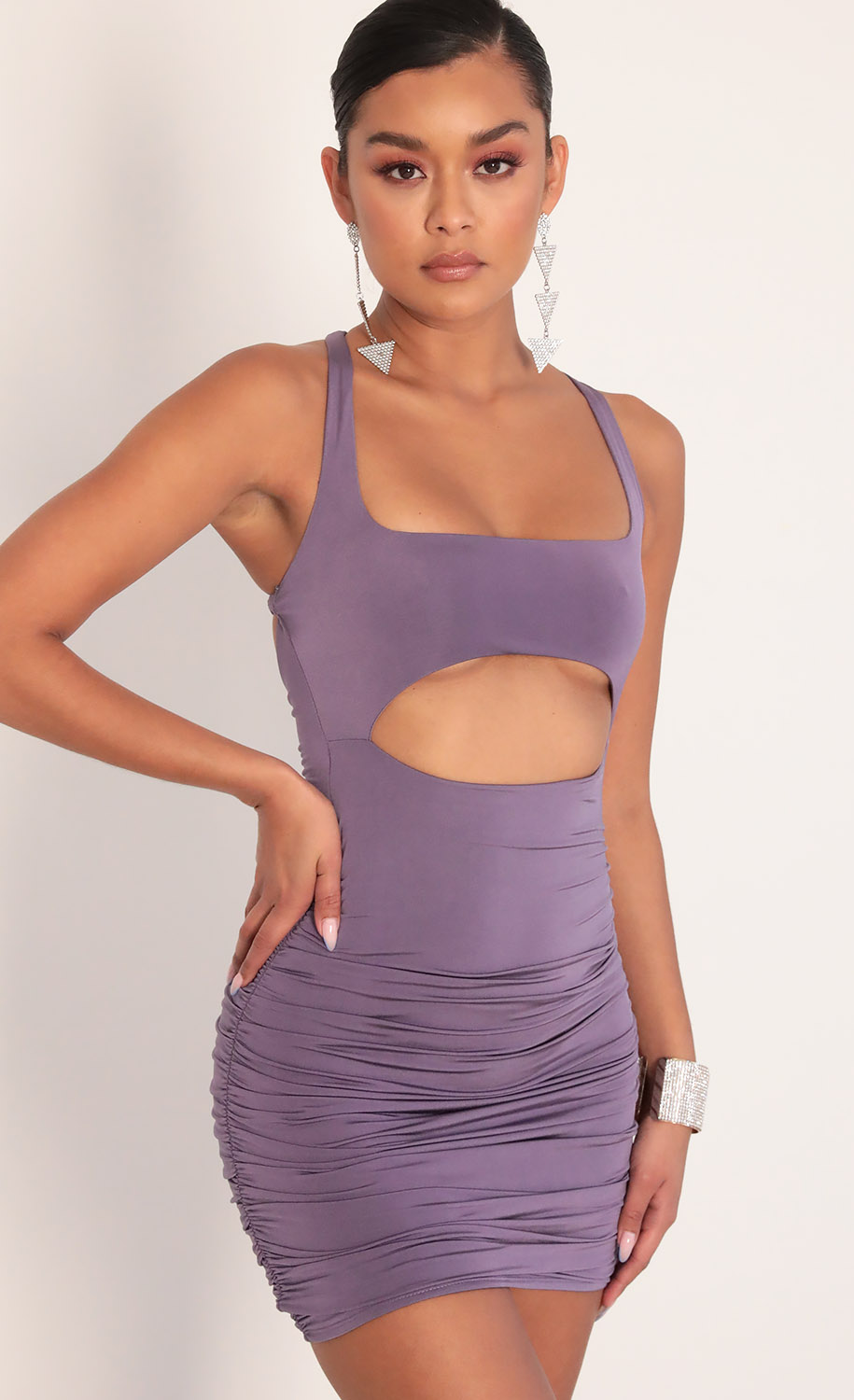 Cut All Ties Dress in Dusty Lavender