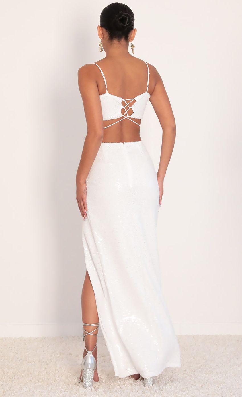 Picture Sequin Maxi Set in White. Source: https://media-img.lucyinthesky.com/data/Feb20_1/850xAUTO/781A9581.JPG
