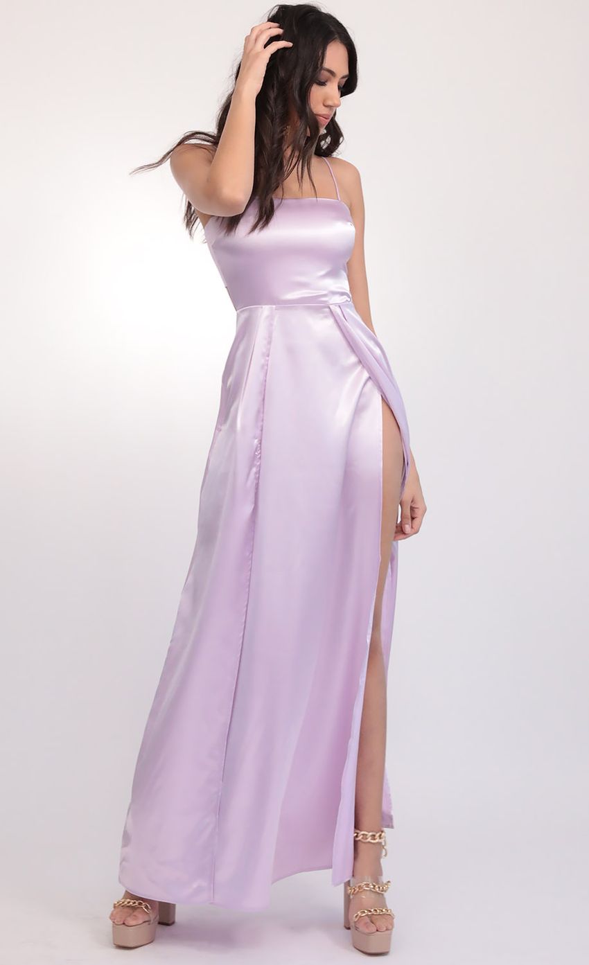 Picture Satin Maxi Dress in Lilac. Source: https://media-img.lucyinthesky.com/data/Feb20_2/850xAUTO/781A0512.JPG