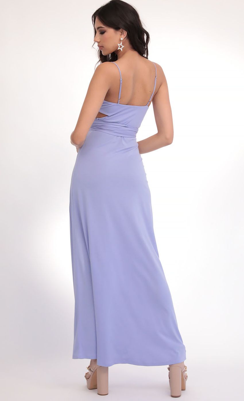 Picture Leila Wrap Tie Maxi in Lavender. Source: https://media-img.lucyinthesky.com/data/Feb20_2/850xAUTO/781A3742.JPG