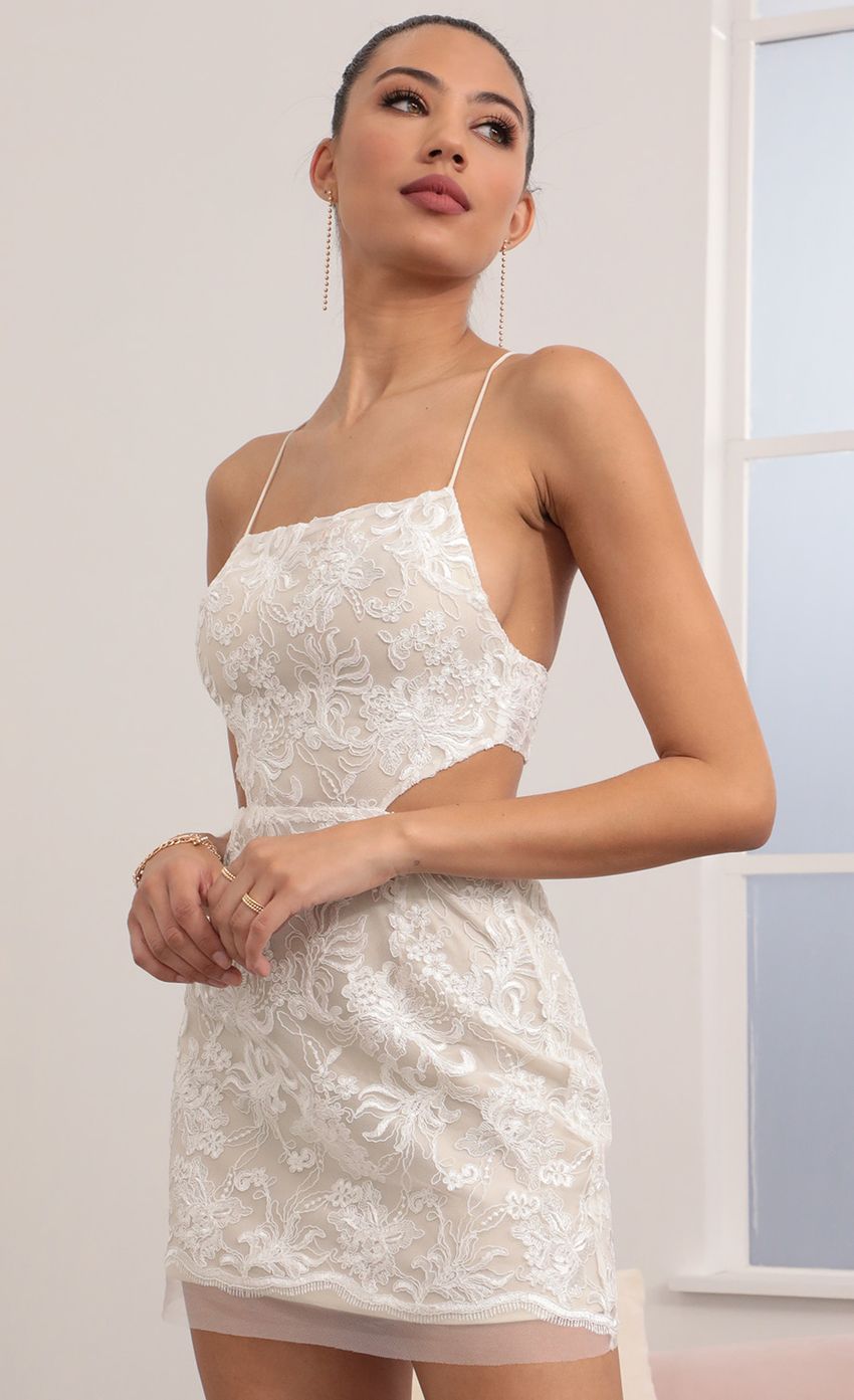 Picture Lace Cutout Dress in White. Source: https://media-img.lucyinthesky.com/data/Feb21_1/850xAUTO/AT2A8511.JPG