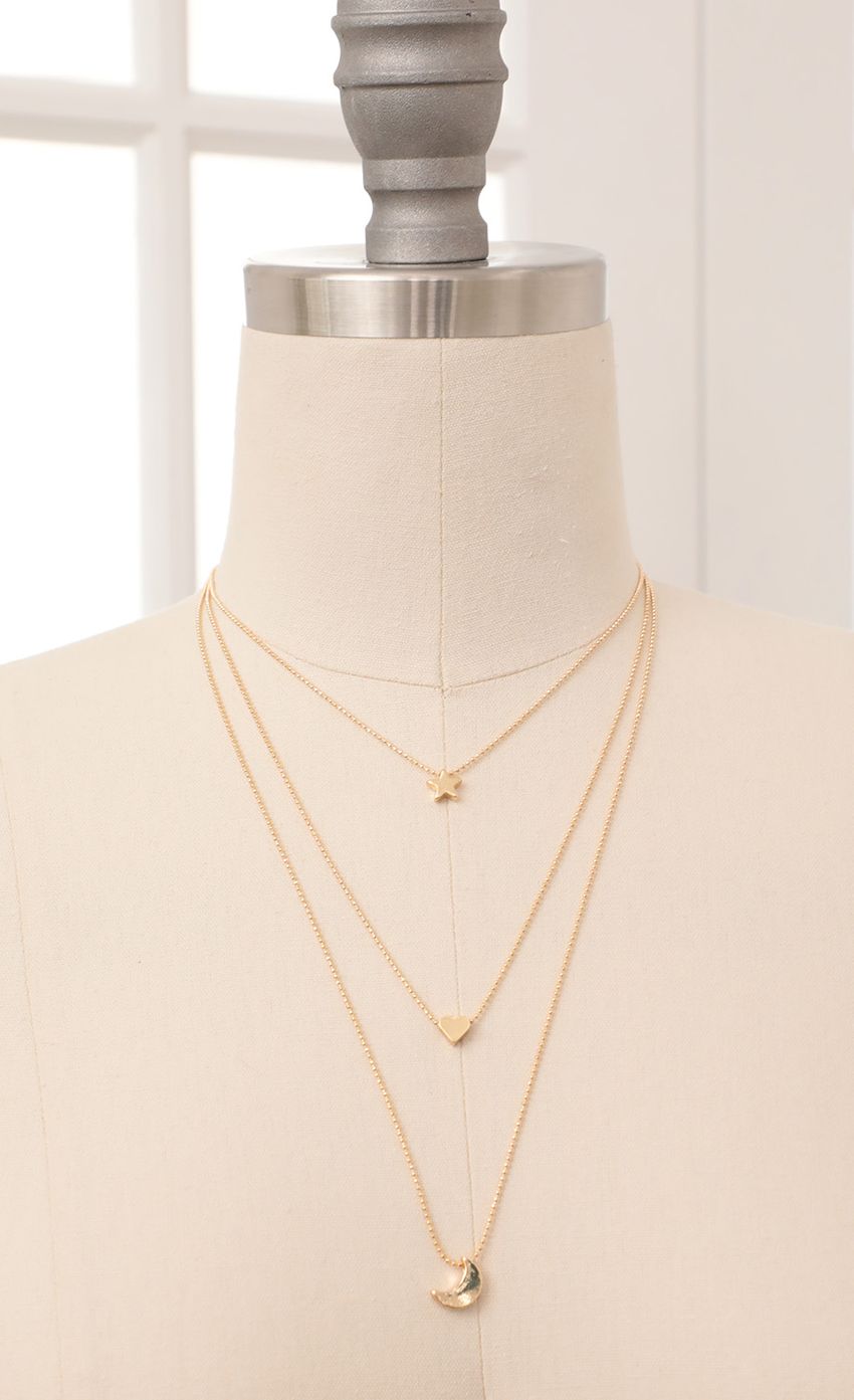 Picture Daydreamer Layered Necklace in Gold. Source: https://media-img.lucyinthesky.com/data/Feb21_1/850xAUTO/AT2A9267_COPY.JPG
