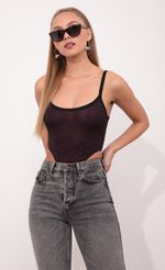 Picture High-Cut Bodysuit in Black Shimmer. Source: https://media-img.lucyinthesky.com/data/Feb21_2/150xAUTO/1V9A2056.JPG