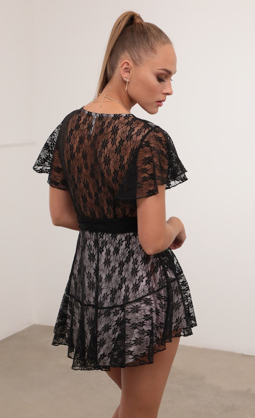Picture Wrap Dress in Black and Pink Lace. Source: https://media-img.lucyinthesky.com/data/Feb21_2/850xAUTO/AT2A2997.JPG