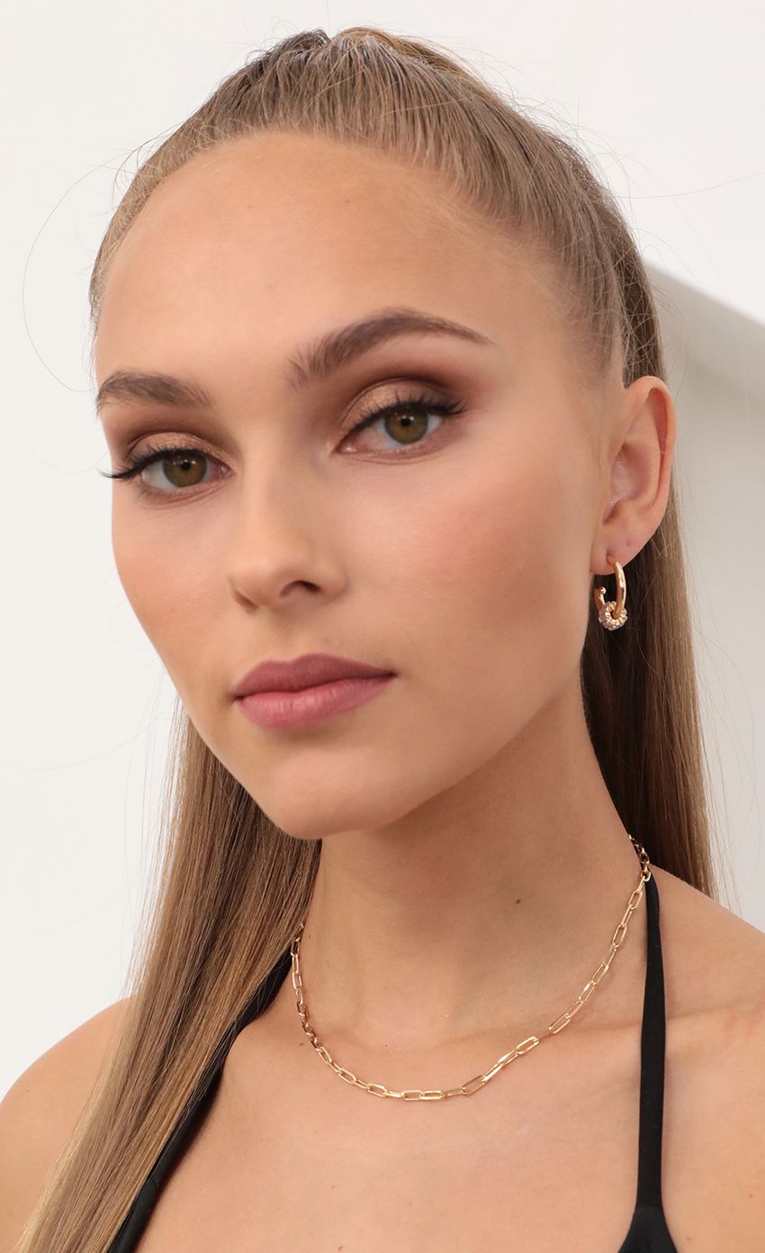 Picture Gold Hoops With Mini Rhinestones Sphere Earrings. Source: https://media-img.lucyinthesky.com/data/Feb21_2/850xAUTO/AT2A7474_COPY.JPG